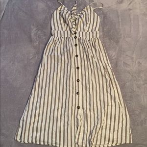 Japna striped button dress